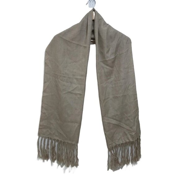 Auth HERMES - Beige Cashmere Silk Scarf - Picture 1 of 6